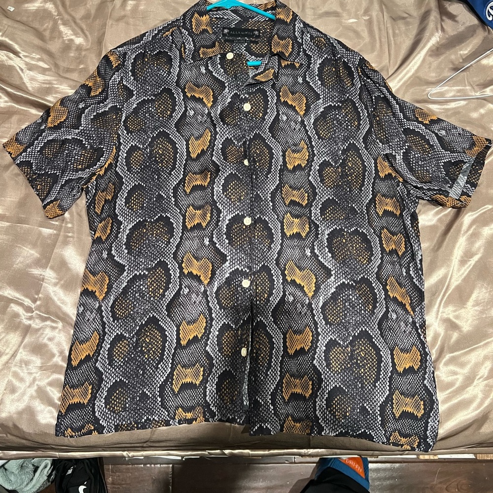 Men's Snake Print Shirt ALLSAINTS